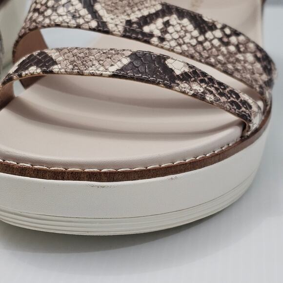Cole Haan OG Peyton Sandal Womens 10 Flatform Pecan Snake Print Leather Wedge - Picture 7 of 15